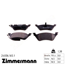 Задние тормозные колодки 240361651 Otto Zimmermann