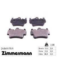 Задние тормозные колодки 240491709 Otto Zimmermann