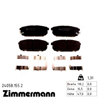 Задні гальмівні колодки 240581552 Otto Zimmermann