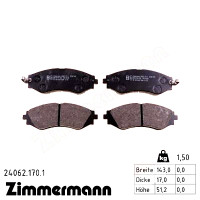 Передние тормозные колодки 240621701 Otto Zimmermann