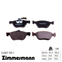 Передние тормозные колодки 240671901 Otto Zimmermann