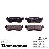 24071.145.1 Zimmermann Задние тормозные колодки на CHEVROLET LACETTI (J200) с двигателем 2.0 D