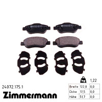 Передние тормозные колодки 240721751 Otto Zimmermann