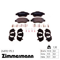Передние тормозные колодки 240721753 Otto Zimmermann