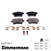 Передние тормозные колодки 240771904 Otto Zimmermann