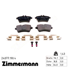 Передние тормозные колодки 240771904 Otto Zimmermann