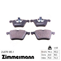 Передние тормозные колодки 240791851 Otto Zimmermann