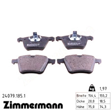 Передние тормозные колодки 240791851 Otto Zimmermann