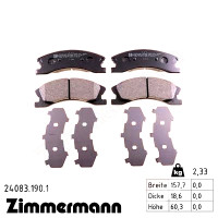 Передние тормозные колодки 240831901 Otto Zimmermann
