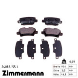 Задние тормозные колодки 240861551 Otto Zimmermann