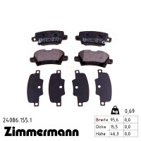 Задние тормозные колодки 240861551 Otto Zimmermann