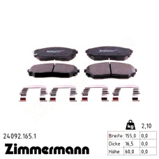 Передние тормозные колодки 240921651 Otto Zimmermann