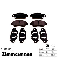 Передние тормозные колодки 241221901 Otto Zimmermann