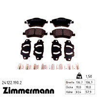 Передние тормозные колодки 241221902 Otto Zimmermann