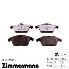 Передние тормозные колодки 241239001 Otto Zimmermann rd:z