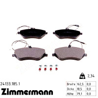 Передние тормозные колодки 241331851 Otto Zimmermann