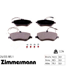 Передние тормозные колодки 241331851 Otto Zimmermann