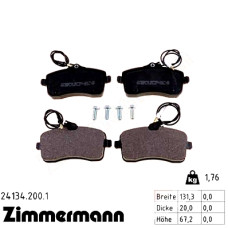 Передние тормозные колодки 241342001 Otto Zimmermann