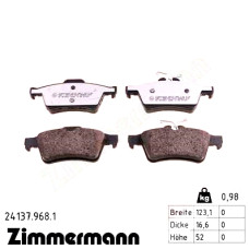 Задние тормозные колодки 241379681 Otto Zimmermann rd:z