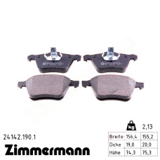Передние тормозные колодки 241421901 Otto Zimmermann