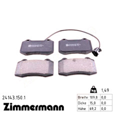 Передние тормозные колодки 241431501 Otto Zimmermann