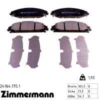 Передние тормозные колодки 241641751 Otto Zimmermann