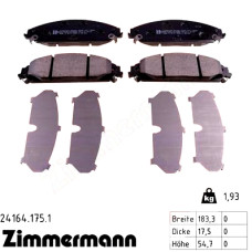 Передние тормозные колодки 241641751 Otto Zimmermann