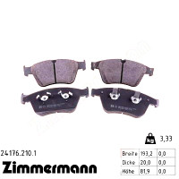 Передние тормозные колодки 241762101 Otto Zimmermann