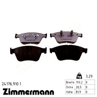 Передние тормозные колодки 241769101 Otto Zimmermann rd:z