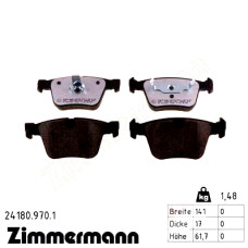 Задние тормозные колодки 241809701 Otto Zimmermann rd:z