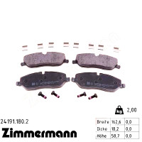 Передние тормозные колодки 241911802 Otto Zimmermann