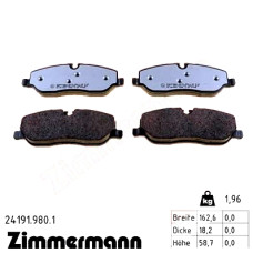 Передние тормозные колодки 241919801 Otto Zimmermann rd:z