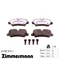 Задние тормозные колодки 241929751 Otto Zimmermann rd:z