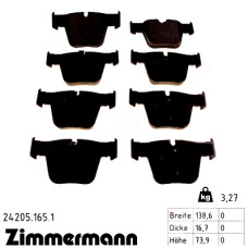Передние тормозные колодки 242051651 Otto Zimmermann