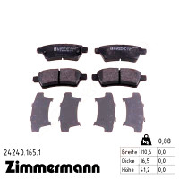 Задние тормозные колодки 242401651 Otto Zimmermann
