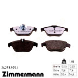 Задние тормозные колодки 242539751 Otto Zimmermann rd:z