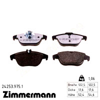 Задние тормозные колодки 242539751 Otto Zimmermann rd:z