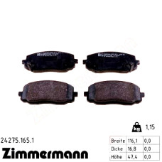 Передние тормозные колодки 242751651 Otto Zimmermann