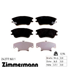 Передние тормозные колодки 242771601 Otto Zimmermann