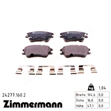 Передние тормозные колодки 242771602 Otto Zimmermann