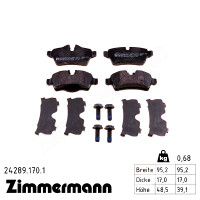 Задние тормозные колодки 242891701 Otto Zimmermann