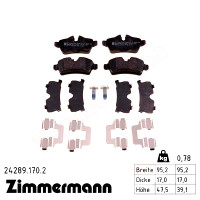 Задние тормозные колодки 242891702 Otto Zimmermann