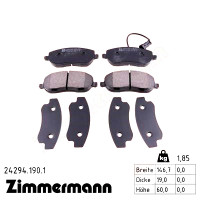 Передние тормозные колодки 242941901 Otto Zimmermann