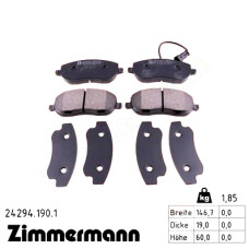 Передние тормозные колодки 242941901 Otto Zimmermann