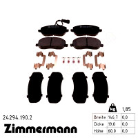 Передние тормозные колодки 242941902 Otto Zimmermann