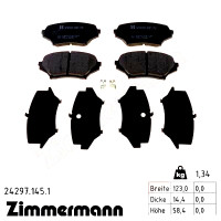 Передние тормозные колодки 242971451 Otto Zimmermann