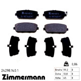Задние тормозные колодки 242981401 Otto Zimmermann
