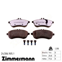 Передние тормозные колодки 243069051 Otto Zimmermann rd:z