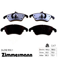 Передние тормозные колодки 243109901 Otto Zimmermann rd:z