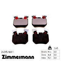 Задние тормозные колодки 243151681 Otto Zimmermann